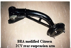 BRA CV3 modified Citroen 2CV rear suspension arm